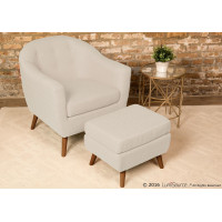 LumiSource C2-AH-RKWL BG Rockwell Chair with Ottoman in Beige